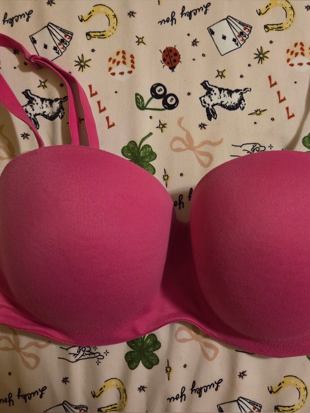 Pink T-Shirt Bra - Removable Straps - Victorias Secret 36D